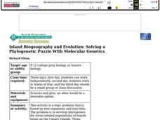 Island Biogeography and Evolution Lesson Plan Island Biogeography and Evolution Lesson Plan