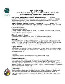 Isosceles Triangles Lesson Plan Isosceles Triangles Lesson Plan