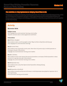 Five Activities to Help Bystanders to Bullying Know What to Do Activity Five Activities to Help Bystanders to Bullying Know What to Do Activity