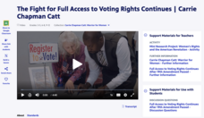 The Fight for Full Access to Voting Rights Continues | Carrie Chapman Catt Instructional Video The Fight for Full Access to Voting Rights Continues | Carrie Chapman Catt Instructional Video