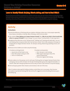 Learn to Identify What’s Bullying, What’s Joking, and How to Deal With It Activity Learn to Identify What’s Bullying, What’s Joking, and How to Deal With It Activity