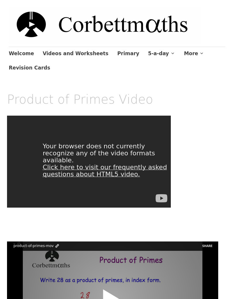 Product of Primes Instructional Video Product of Primes Instructional Video