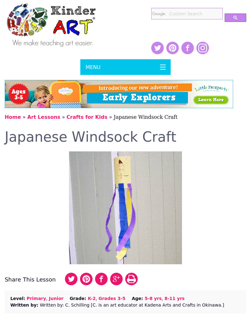 Japanese Abstract Wind Sock Lesson Plan Japanese Abstract Wind Sock Lesson Plan