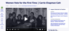 Women Vote for the First Time | Carrie Chapman Catt Instructional Video Women Vote for the First Time | Carrie Chapman Catt Instructional Video