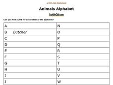 Jobs Worksheet Jobs Worksheet