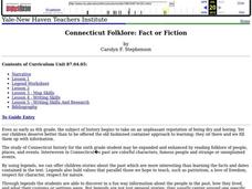 Connecticut Folklore: Fact or Fiction Lesson Plan Connecticut Folklore: Fact or Fiction Lesson Plan
