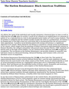 The Harlem Renaissance: Black American Traditions Unit The Harlem Renaissance: Black American Traditions Unit