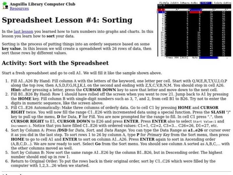 Sorting Lesson Plan Sorting Lesson Plan