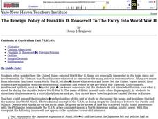 The Foreign Policy of Franklin D. Roosevelt To The Entry Into World War Ii Lesson Plan The Foreign Policy of Franklin D. Roosevelt To The Entry Into World War Ii Lesson Plan