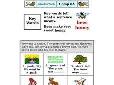 Key Words Worksheet Key Words Worksheet