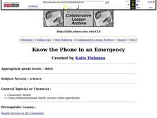 Know the Phone in an Emergency Lesson Plan Know the Phone in an Emergency Lesson Plan