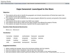 Cape Canaveral: Launchpad to the Stars Lesson Plan Cape Canaveral: Launchpad to the Stars Lesson Plan