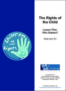 The Rights of the Child Lesson Plan The Rights of the Child Lesson Plan
