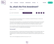 So, What’s the First Amendment? Interactive So, What’s the First Amendment? Interactive