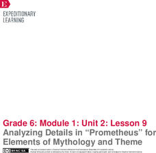 Analyzing Details in “Prometheus” for Elements of Mythology and Theme Lesson Plan Analyzing Details in “Prometheus” for Elements of Mythology and Theme Lesson Plan