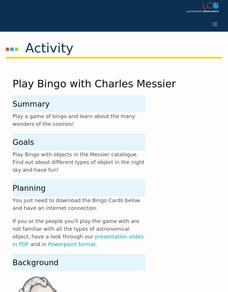 Play Bingo with Charles Messier Activity Play Bingo with Charles Messier Activity