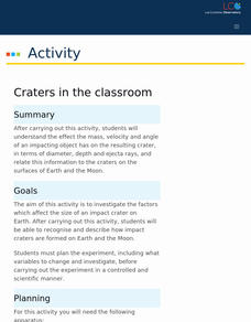 Craters in the Classroom Activity Craters in the Classroom Activity