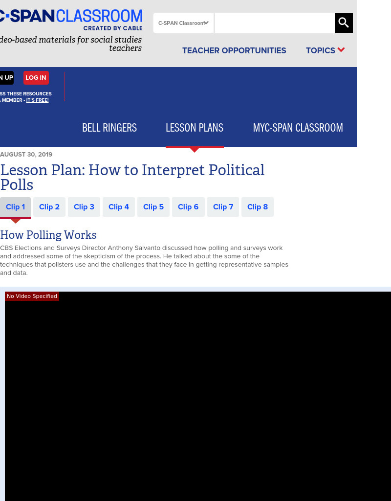How to Interpret Political Polls Lesson Plan How to Interpret Political Polls Lesson Plan
