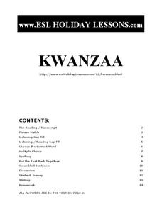 Kwanzaa Lesson Plan Kwanzaa Lesson Plan