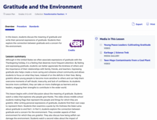 Gratitude and the Environment Lesson Plan Gratitude and the Environment Lesson Plan