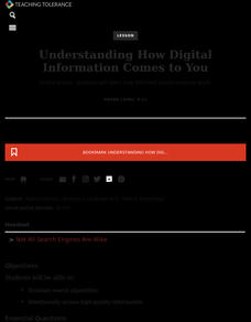 Understanding How Digital Information Comes to You Lesson Plan Understanding How Digital Information Comes to You Lesson Plan