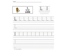 L is for Lion Worksheet L is for Lion Worksheet