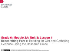 EngageNY Grade 6 ELA: Module 2A, Unit 3: Writing to Inform: “My Rule to Live By” EngageNY Grade 6 ELA: Module 2A, Unit 3: Writing to Inform: “My Rule to Live By”