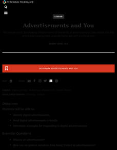 Advertisements and You Lesson Plan Advertisements and You Lesson Plan