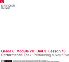 Performance Task: Performing a Narrative Lesson Plan Performance Task: Performing a Narrative Lesson Plan