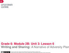 Writing and Sharing: A Narrative of Adversity Plan Lesson Plan Writing and Sharing: A Narrative of Adversity Plan Lesson Plan