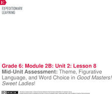 Mid-Unit Assessment: Theme, Figurative Language, and Word Choice in Good Masters! Sweet Ladies! Lesson Plan Mid-Unit Assessment: Theme, Figurative Language, and Word Choice in Good Masters! Sweet Ladies! Lesson Plan
