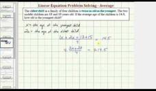 Find an Age Given An Average Age and Relationship Between Two Ages (Example) Instructional Video Find an Age Given An Average Age and Relationship Between Two Ages (Example) Instructional Video