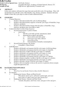 Life Cycles Unit Plan Life Cycles Unit Plan