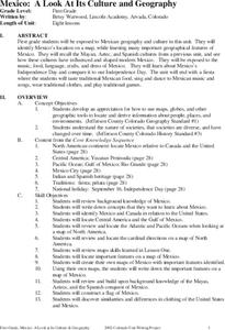 Mexico: A Look At Its Culture and Geography Unit Plan Mexico: A Look At Its Culture and Geography Unit Plan