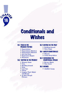 Conditionals and Wishes Activity Conditionals and Wishes Activity