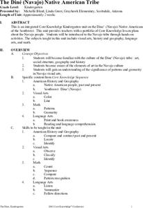 The Díne (Navajo) Native American Tribe Unit Plan The Díne (Navajo) Native American Tribe Unit Plan