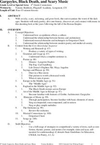 Gargoyles, Black Death, and Scary Music Unit Plan Gargoyles, Black Death, and Scary Music Unit Plan