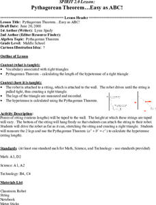 Pythagorean Theorem Lesson Plan Pythagorean Theorem Lesson Plan