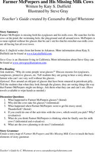 Farmer McPeepers and His Missing Milk Cows Unit Plan Farmer McPeepers and His Missing Milk Cows Unit Plan