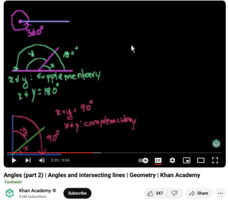 Angles (Part 2), Angles and Intersecting Lines Instructional Video Angles (Part 2), Angles and Intersecting Lines Instructional Video