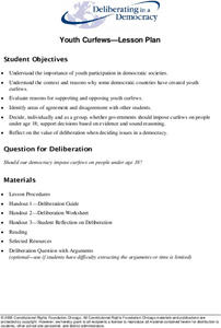 Youth Curfews Lesson Plan Youth Curfews Lesson Plan