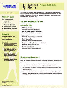 Germs: Grades 3-5 Lesson Plan Germs: Grades 3-5 Lesson Plan
