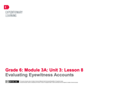Evaluating Eyewitness Accounts Lesson Plan Evaluating Eyewitness Accounts Lesson Plan
