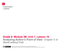 Analyzing Author’s Point of View: Chapter 5 of World without Fish Lesson Plan Analyzing Author’s Point of View: Chapter 5 of World without Fish Lesson Plan