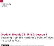 EngageNY Grade 6 ELA Module 3B, Unit 2: Narrator’s Point of View and Evidence of Author’s Perspective in Flush EngageNY Grade 6 ELA Module 3B, Unit 2: Narrator’s Point of View and Evidence of Author’s Perspective in Flush