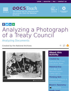 Analyzing a Photograph of a Treaty Council Interactive Analyzing a Photograph of a Treaty Council Interactive