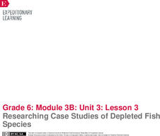 Researching Case Studies of Depleted Fish Species Lesson Plan Researching Case Studies of Depleted Fish Species Lesson Plan