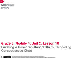 Forming a Research-Based Claim: Cascading Consequences Chart Lesson Plan Forming a Research-Based Claim: Cascading Consequences Chart Lesson Plan