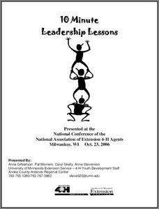 10 Minute Leadership Lessons Lesson Plan 10 Minute Leadership Lessons Lesson Plan