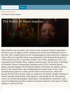 The Poetry of Maya Angelou Activity The Poetry of Maya Angelou Activity